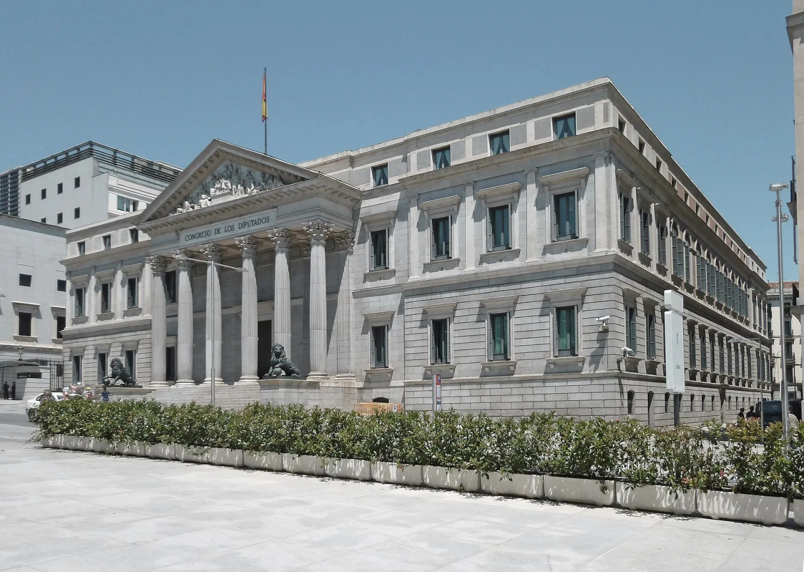 Fachada del Congreso de los Diputados en Madrid